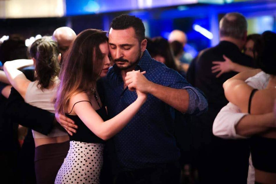 Social dancing at a milonga